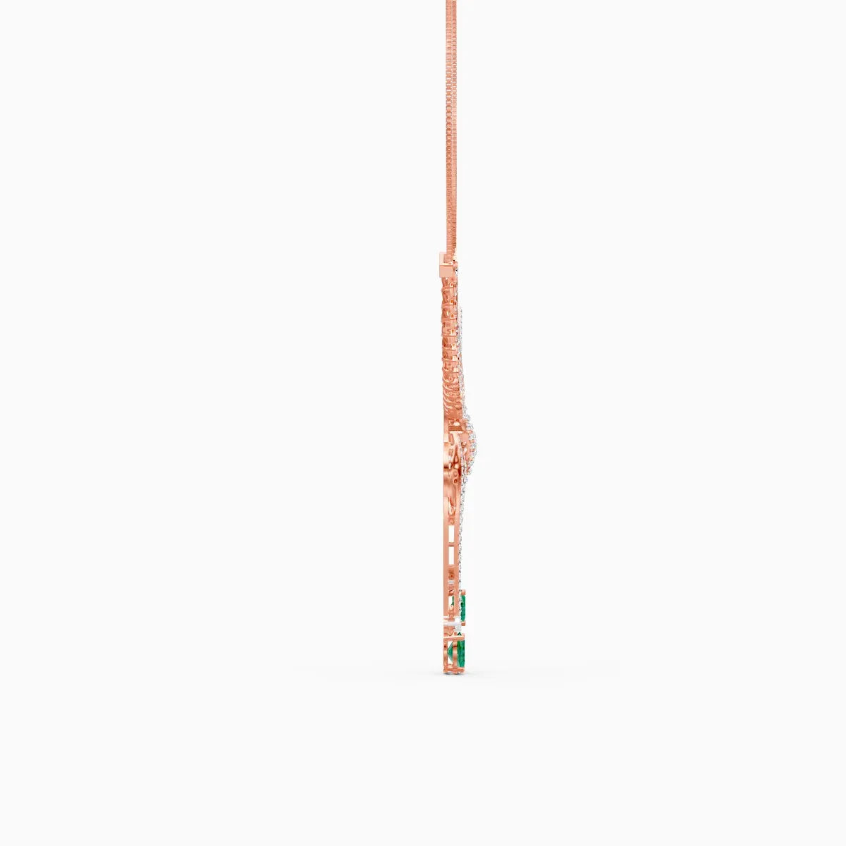 Dual Tone Floral lab Diamond Necklace Set