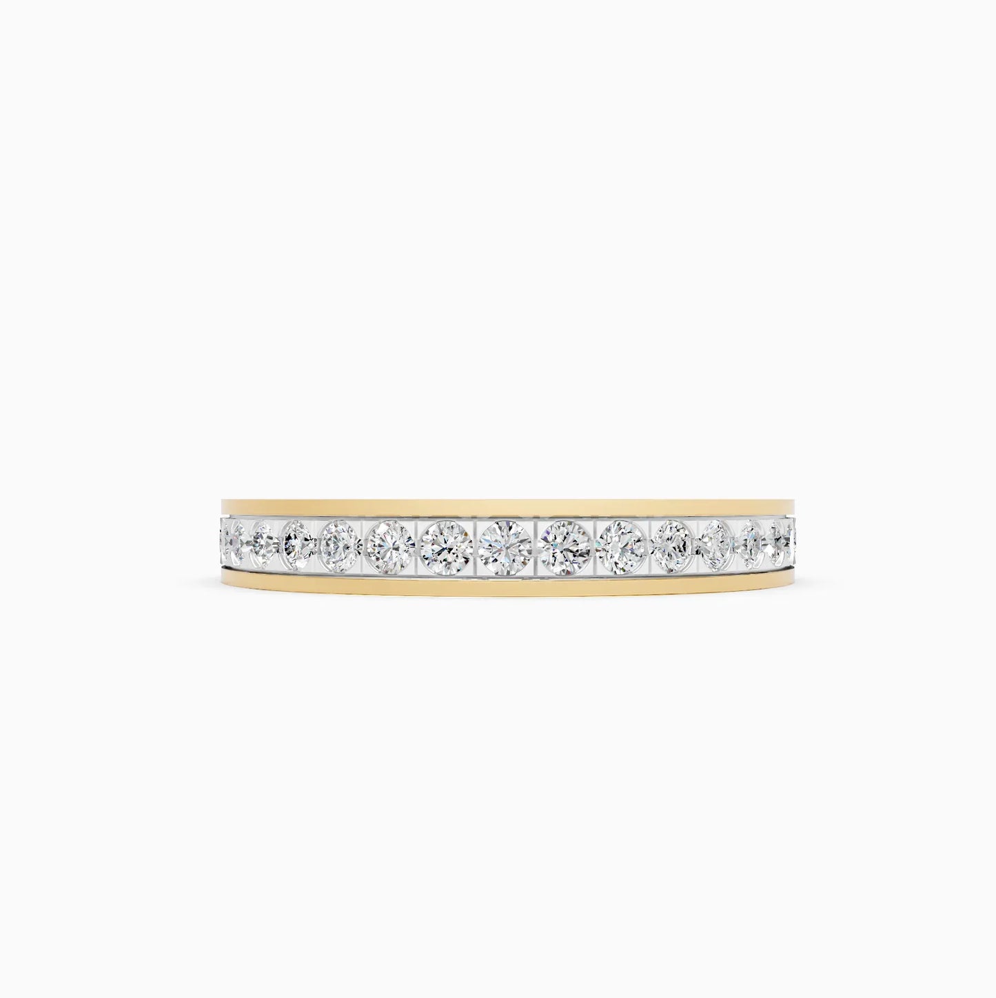 Round Full Eternity Diamond wedding Band