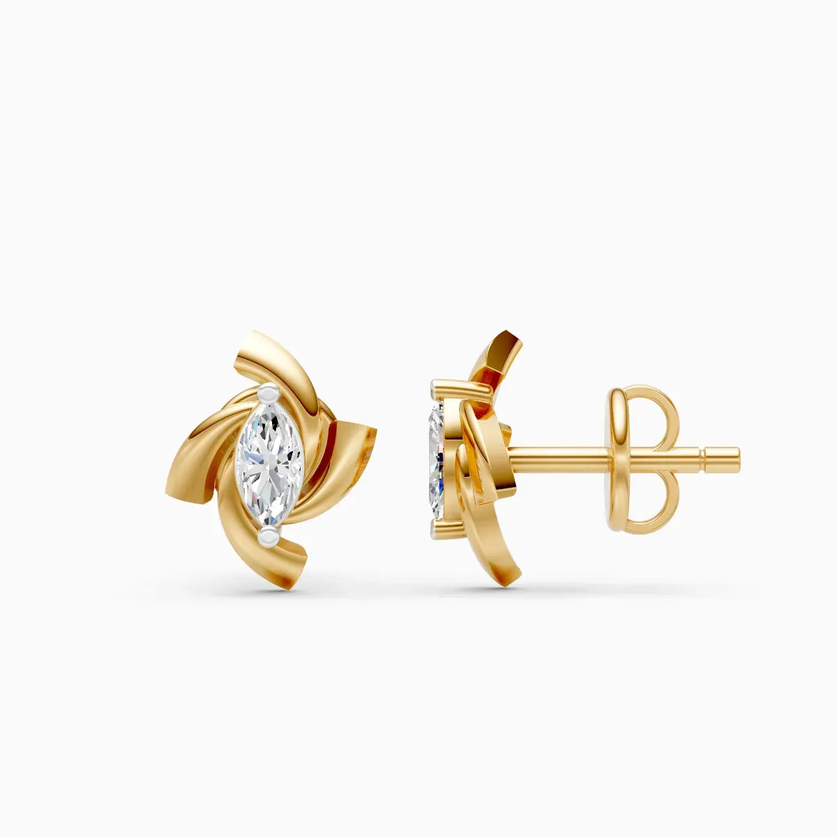Marquise Swirl Studs