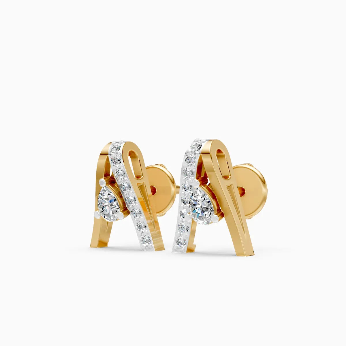 Pear Drop Geometric Studs