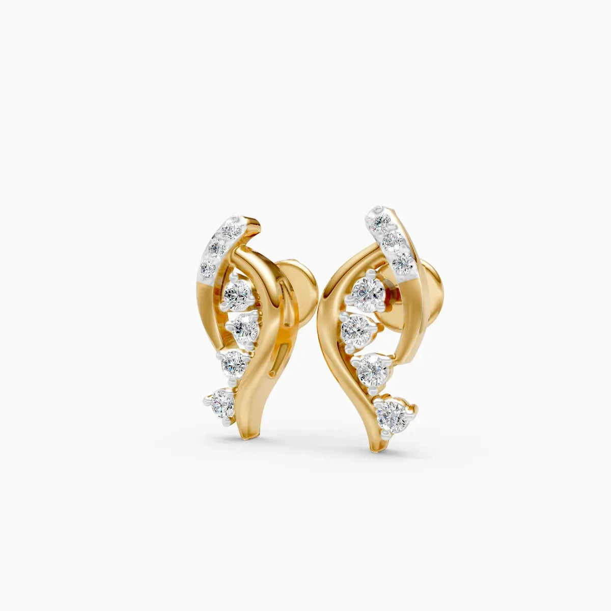 Wave Cluster Stud Earrings