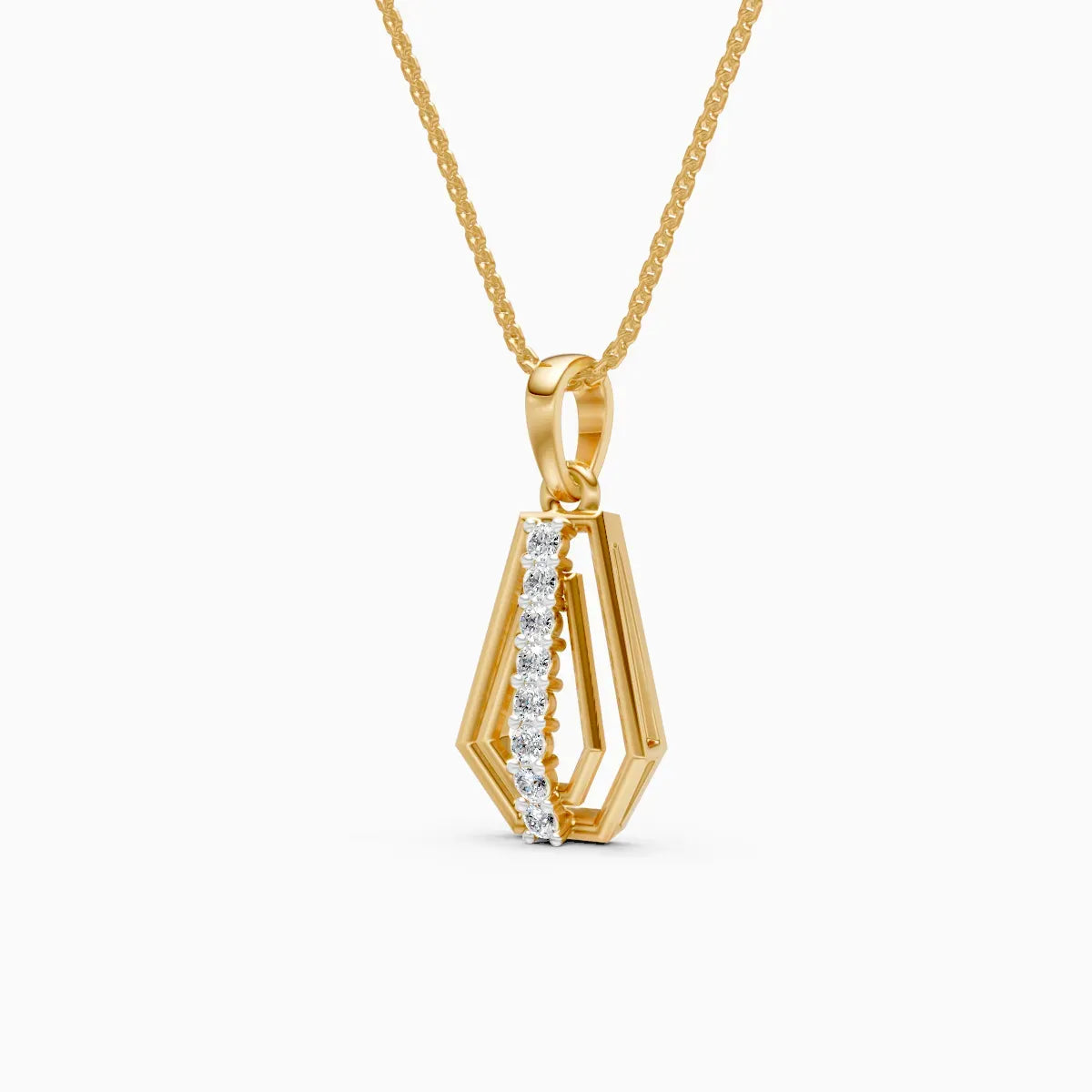 Sculpted Prism Diamond Pendant