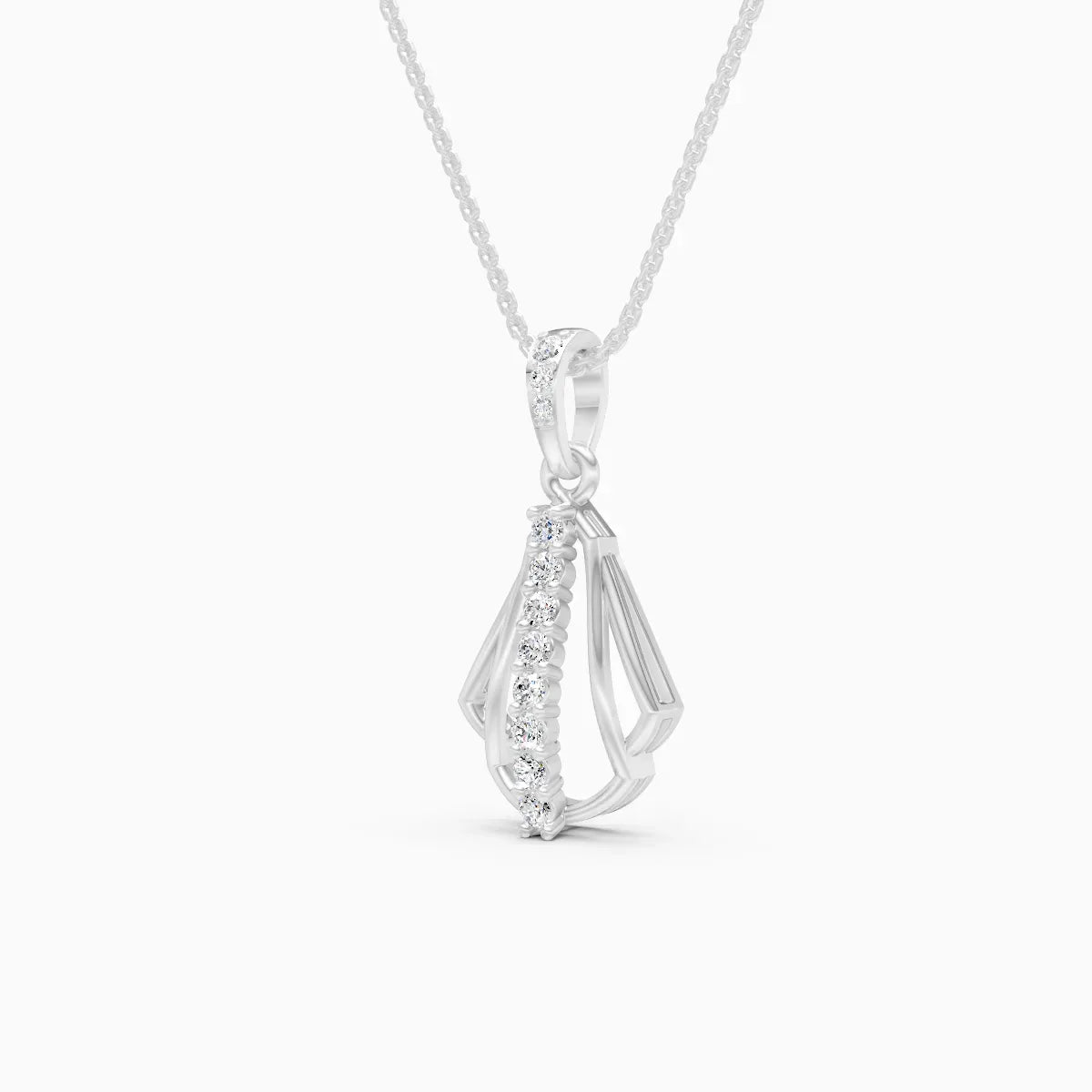 vertical line Diamond Pendant