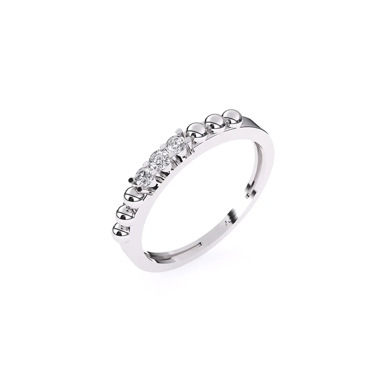 Lavish Three Stone Lab Grown Diamond Band