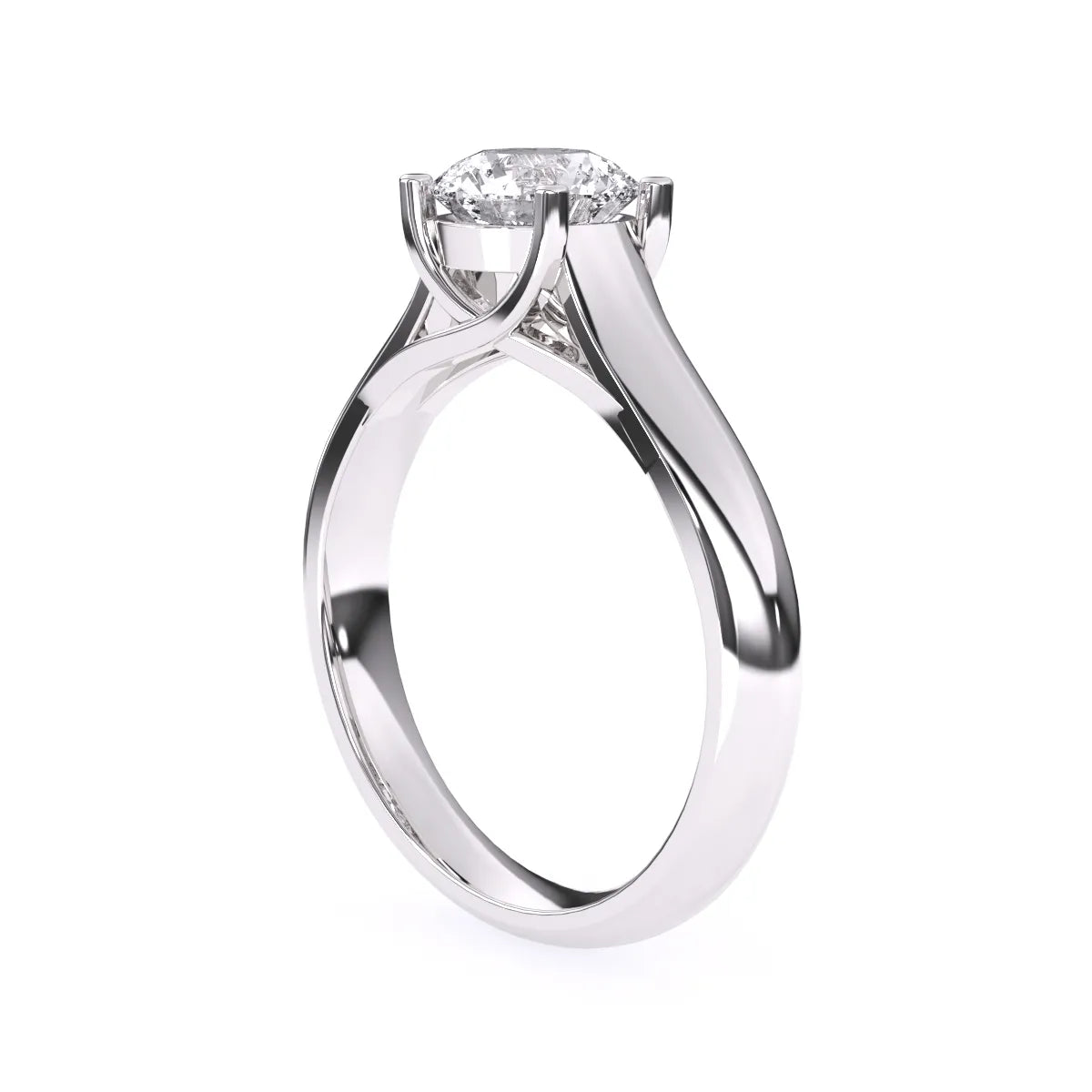 Round Solitaire Lab Grown Diamond Ring