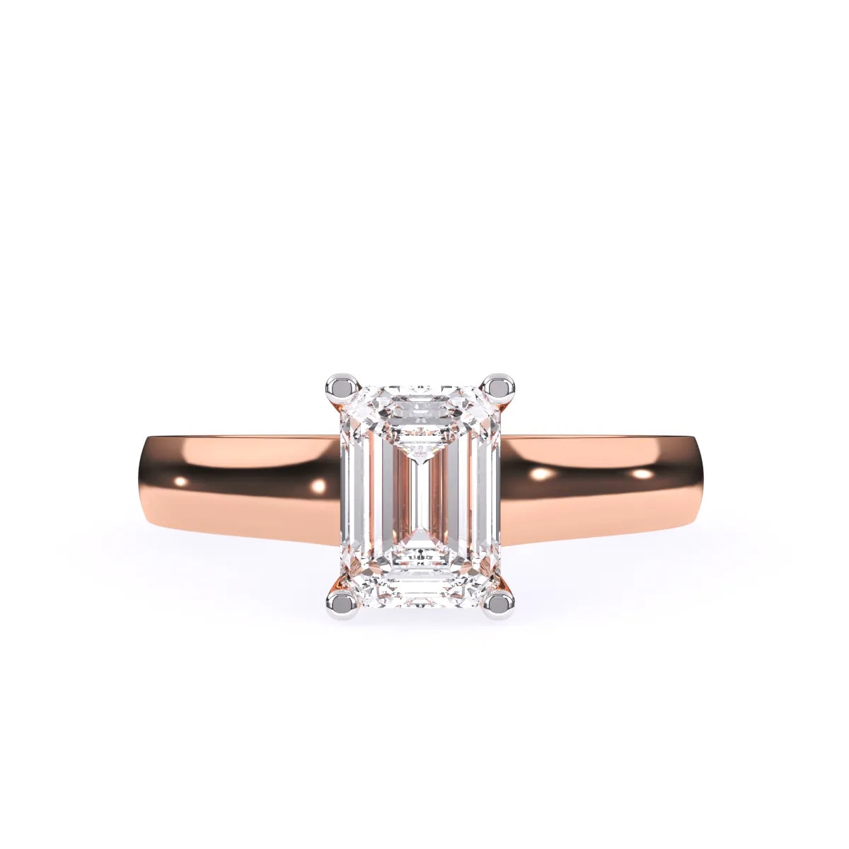Timeless Four Prong Emerald Diamond Ring