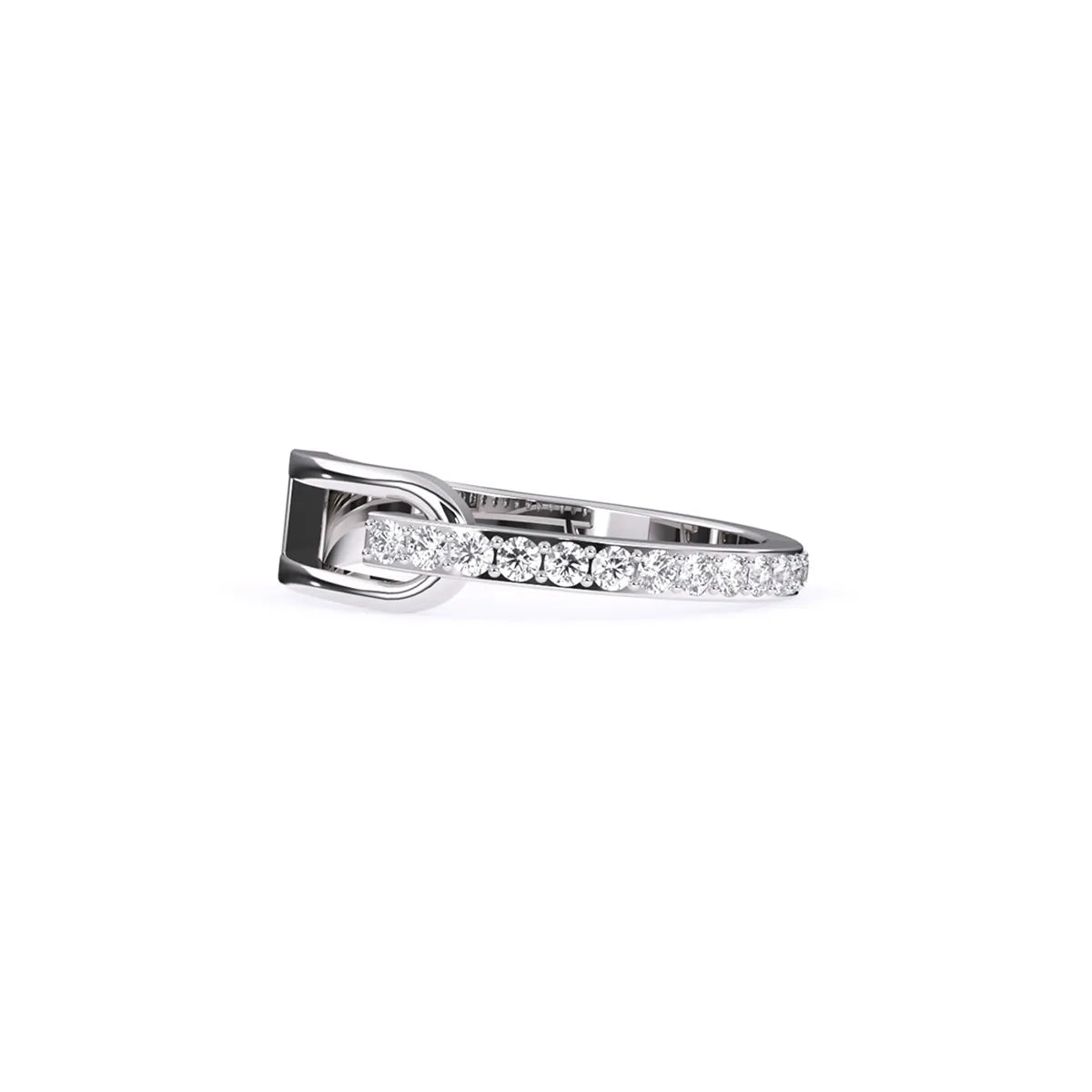 Shimmering Round Diamond Channel Set Dainty Band