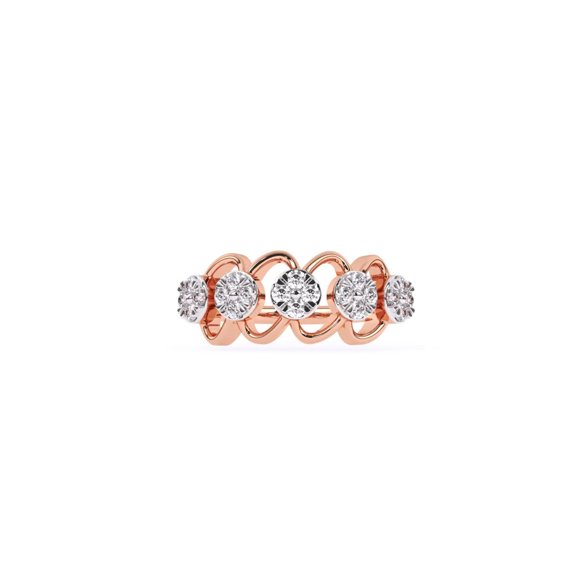 Round lab Grown Diamond link Chain Fashion Band
