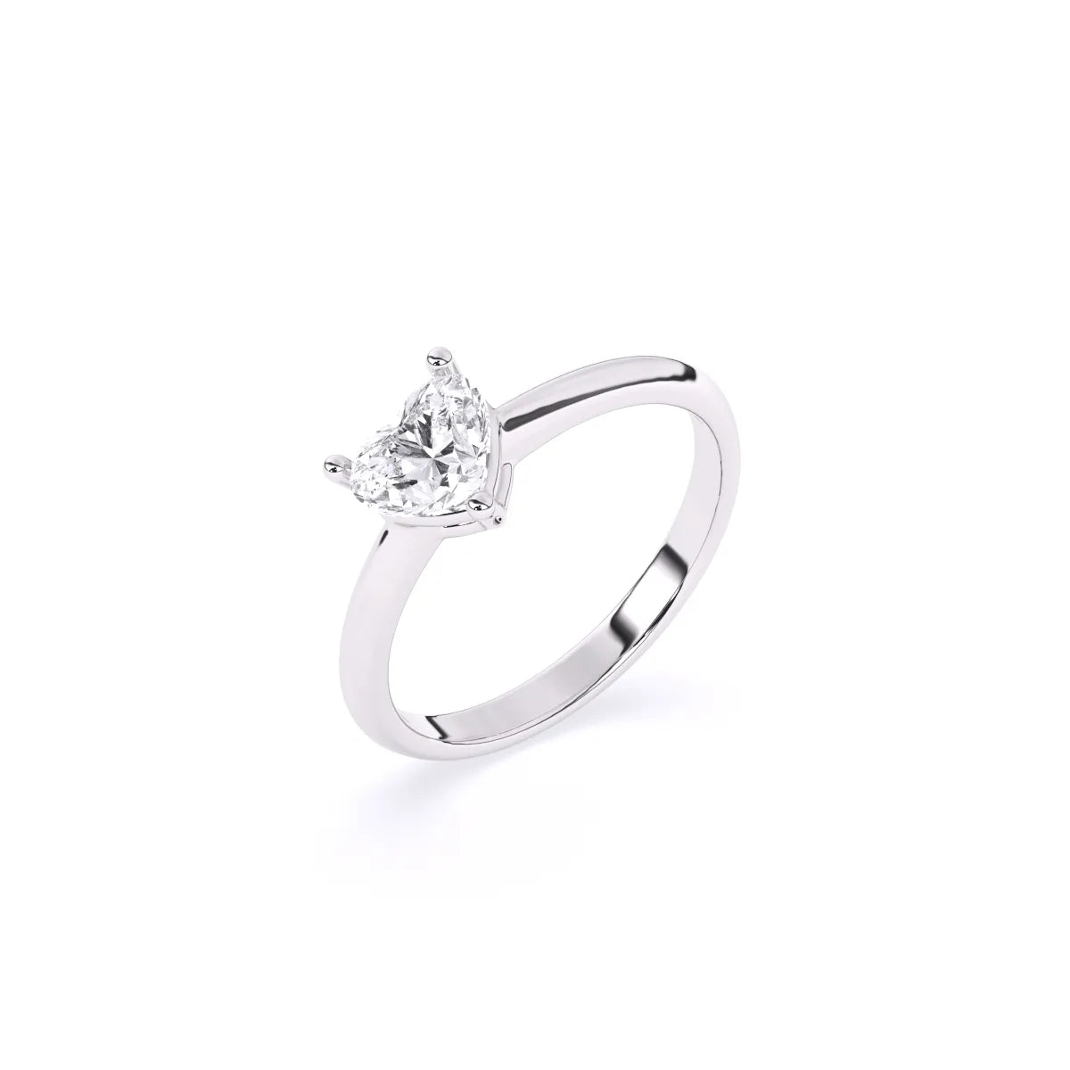 Forever Heart Diamond Solitaire Ring