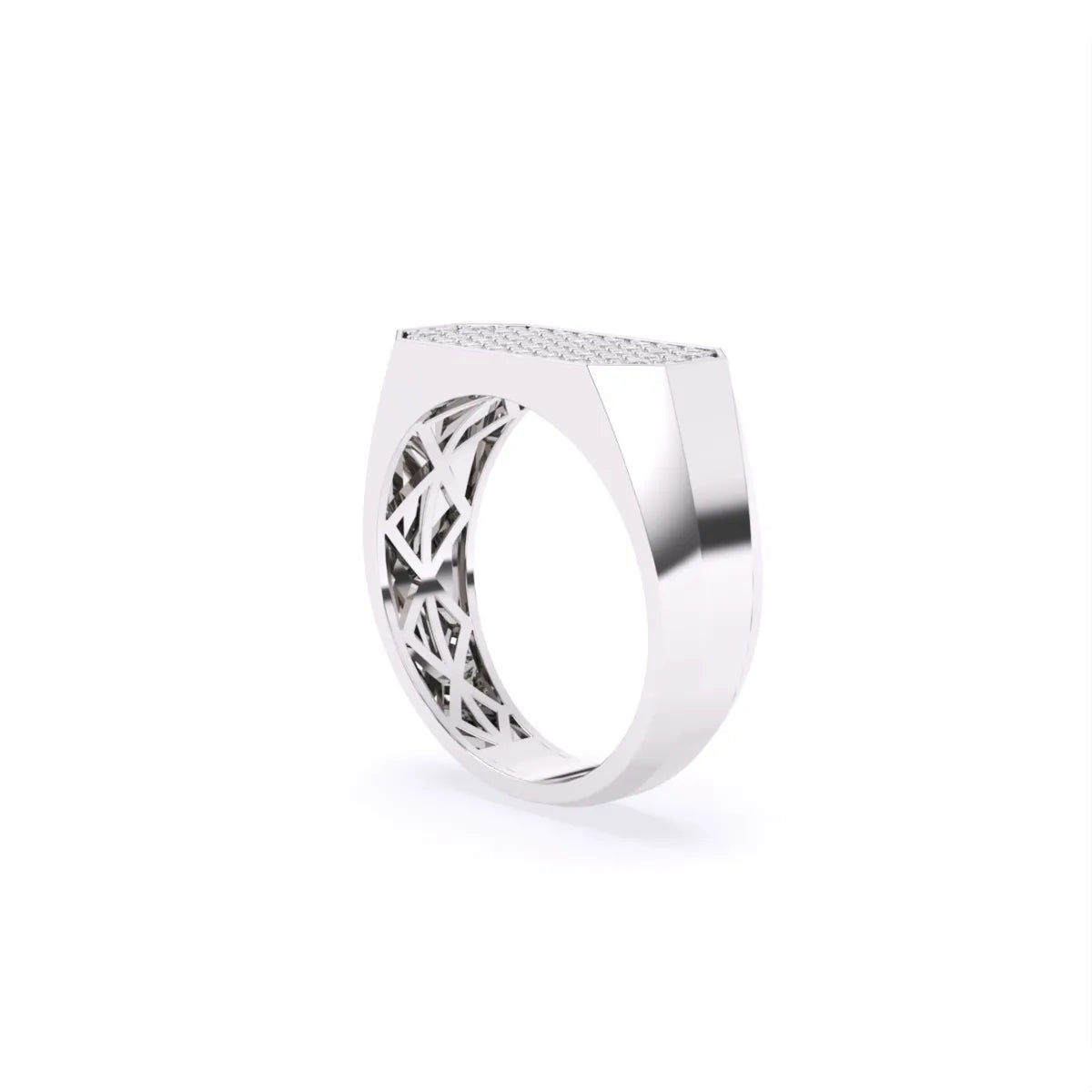 Round Cluster Engagement Ring For Men