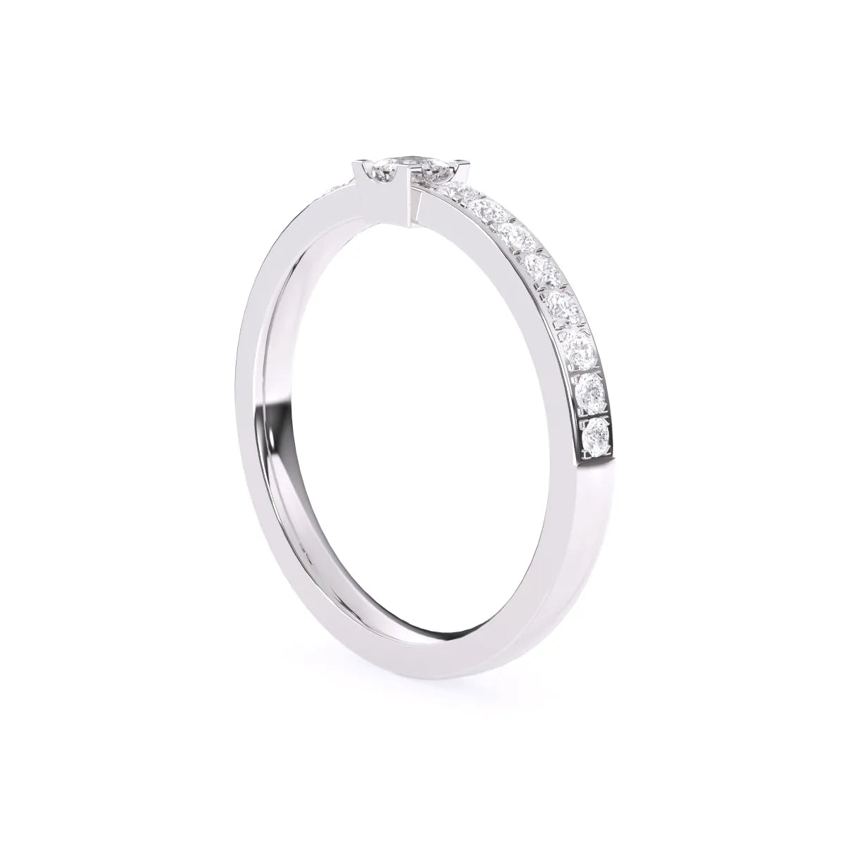 Princess Diamond Solitaire With Accent Tiny Ring