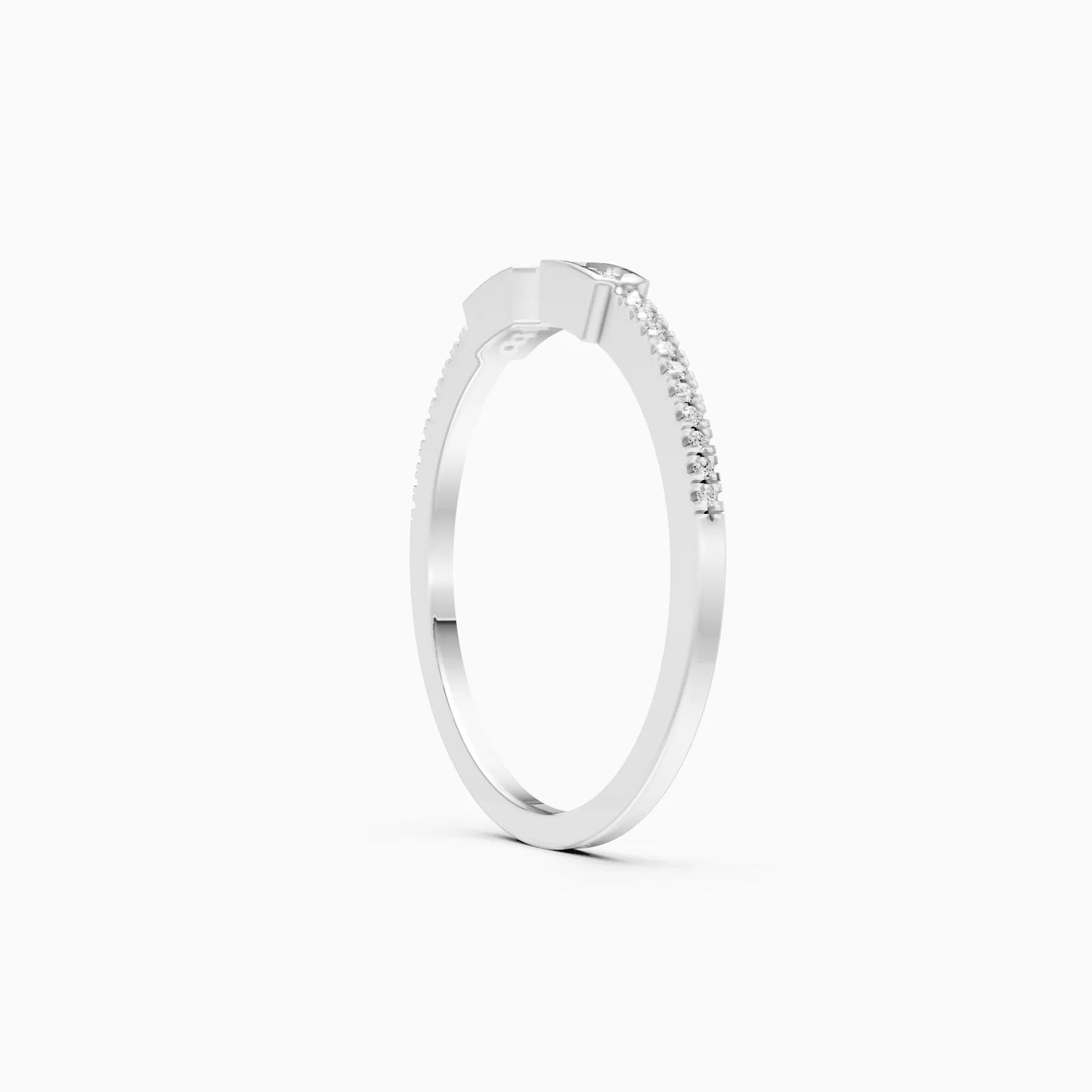 Minimalist Open-Top Lab Grown Diamond Ring