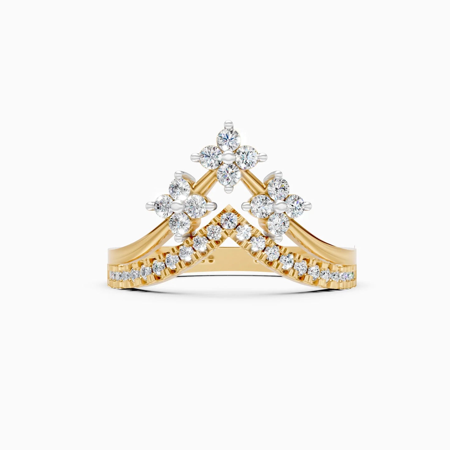 Tiara Lab Grown Diamond Crown Statement Ring