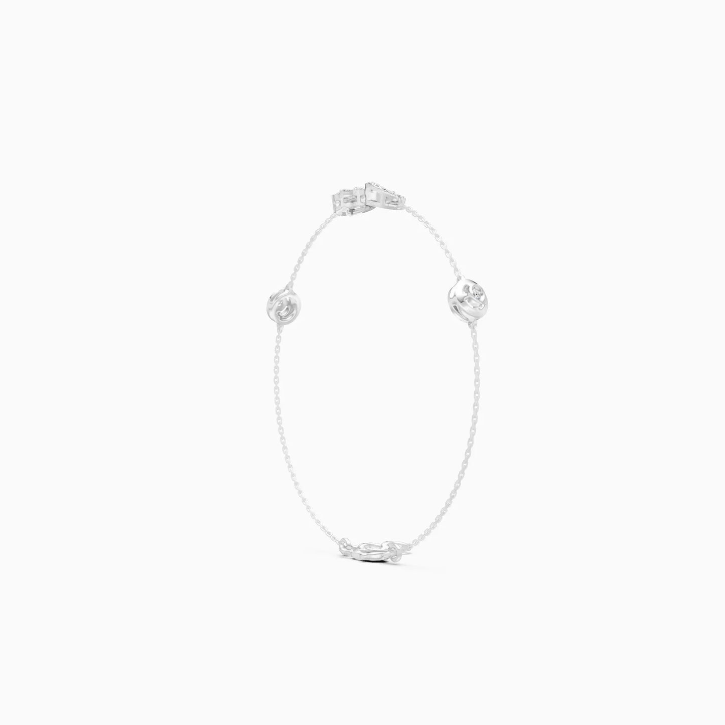Modern Infinity Style Lab Grown Diamond Bracelet