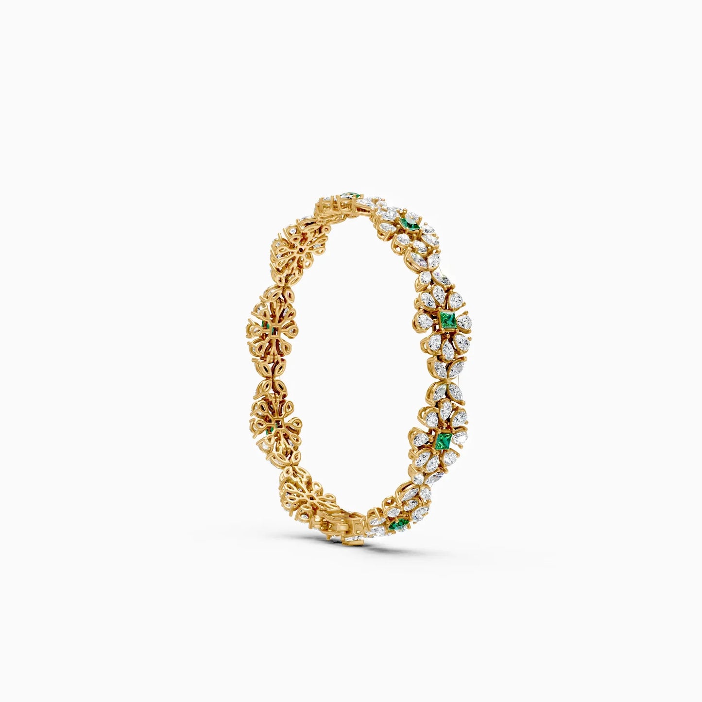 Luxury Floral Cluster Lab Grown Diamond Bracelet