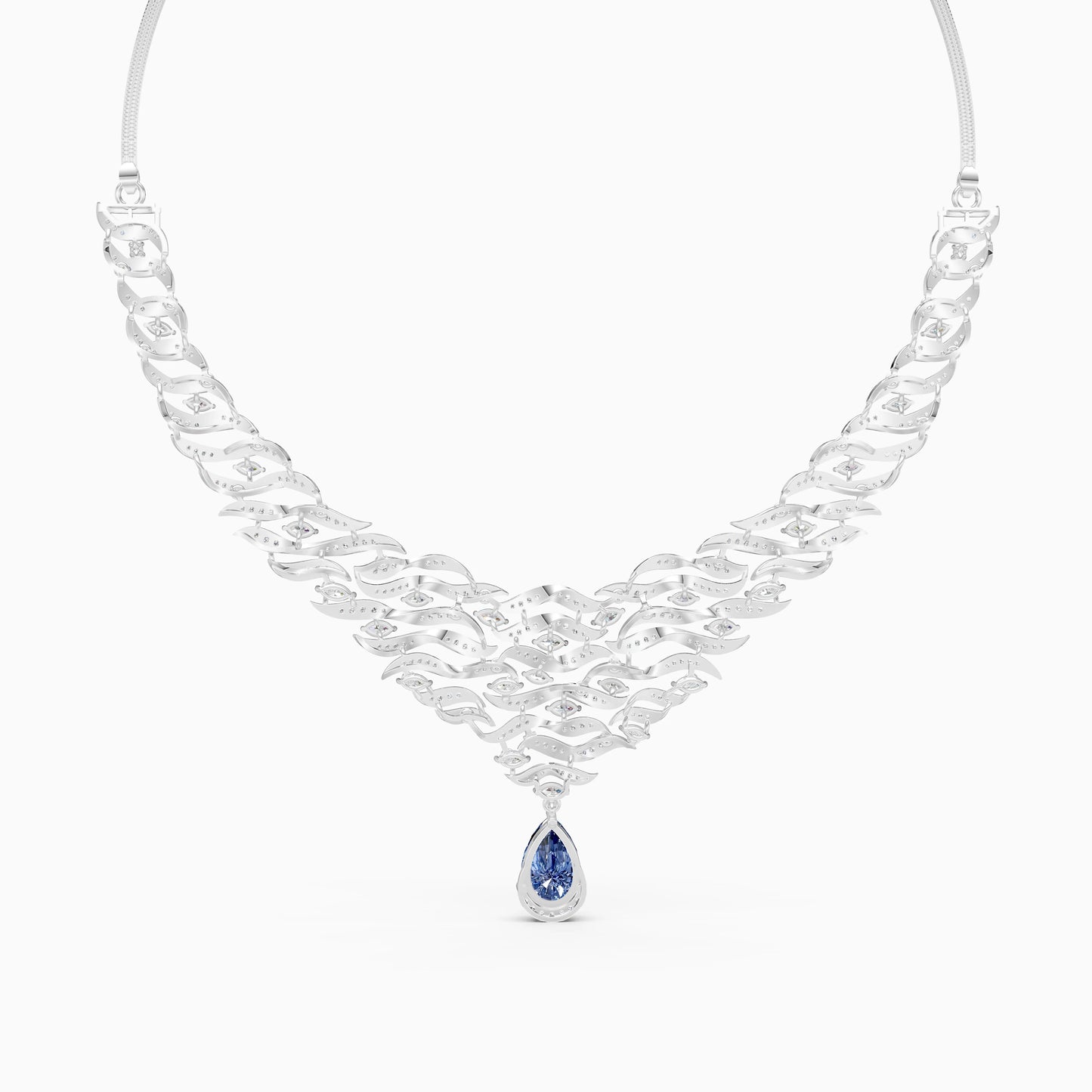 Ocean Embrace Lab Grown Diamond Necklace