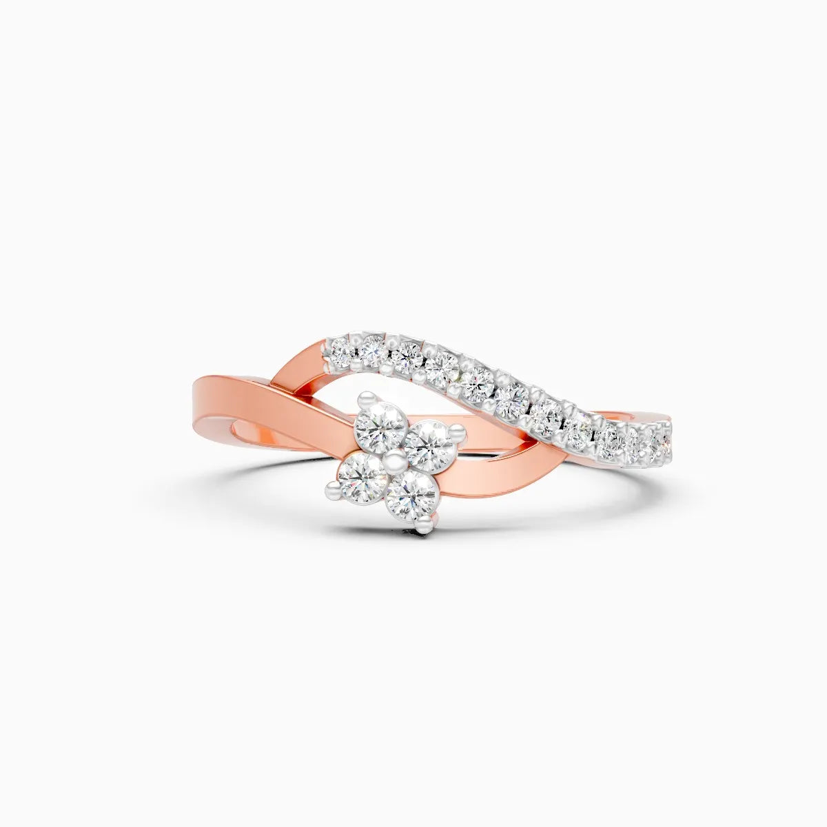 Elegant Modern Spark Lab Diamond Ring