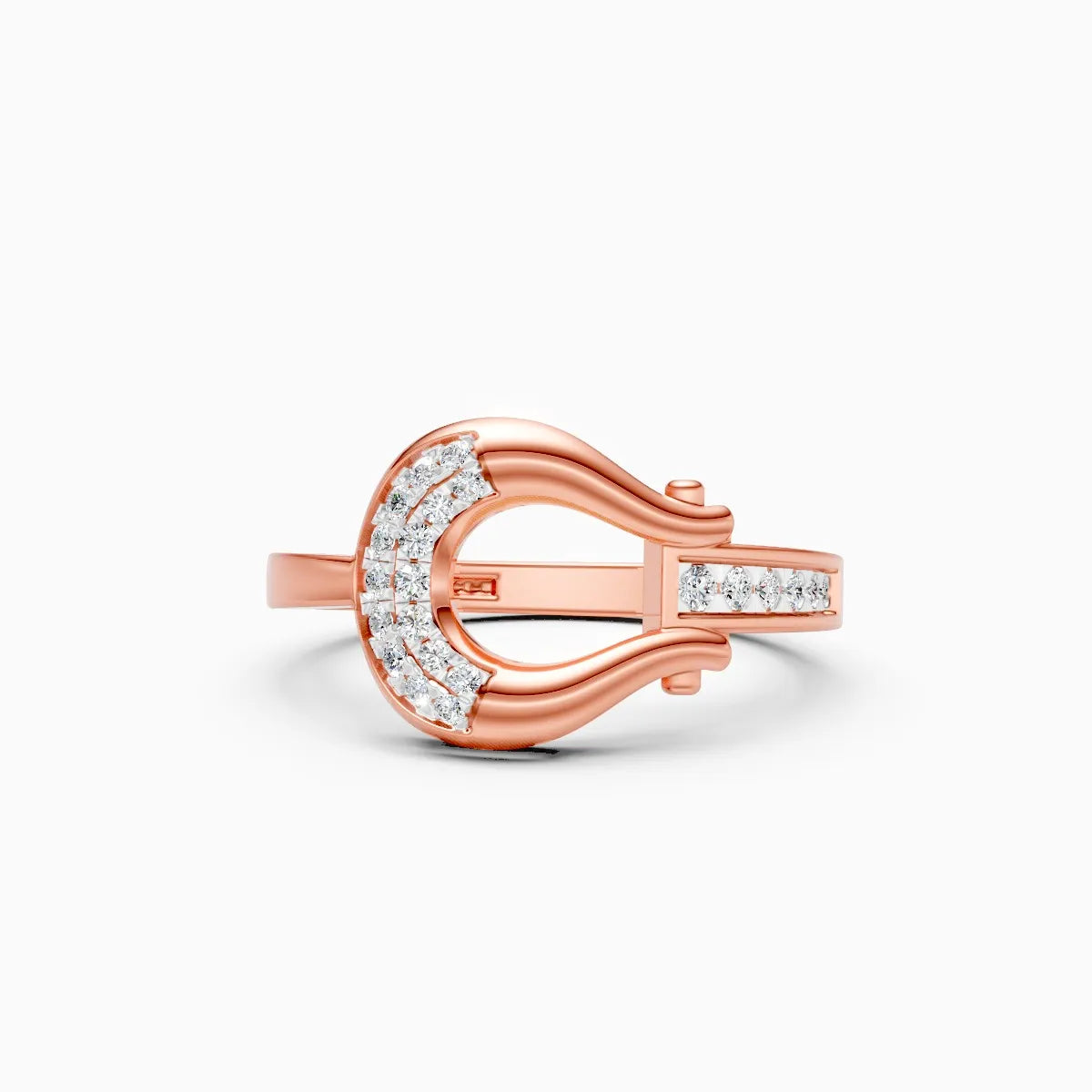 Split Shank Round Diamond Ladies Ring