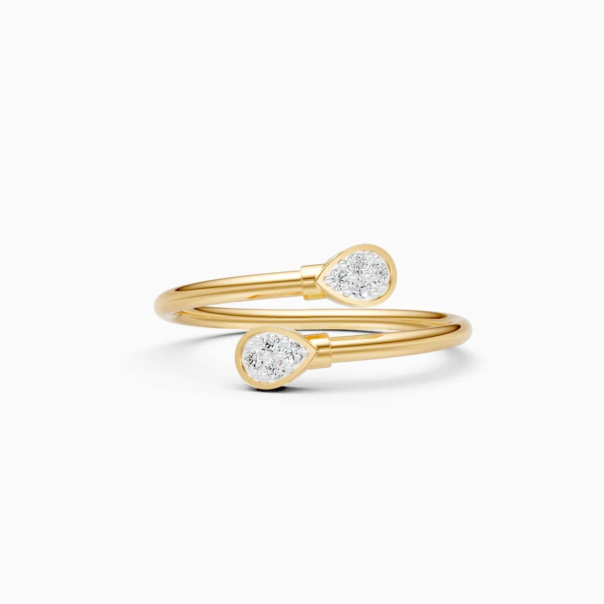 Twin Dewdrop Diamond Ring