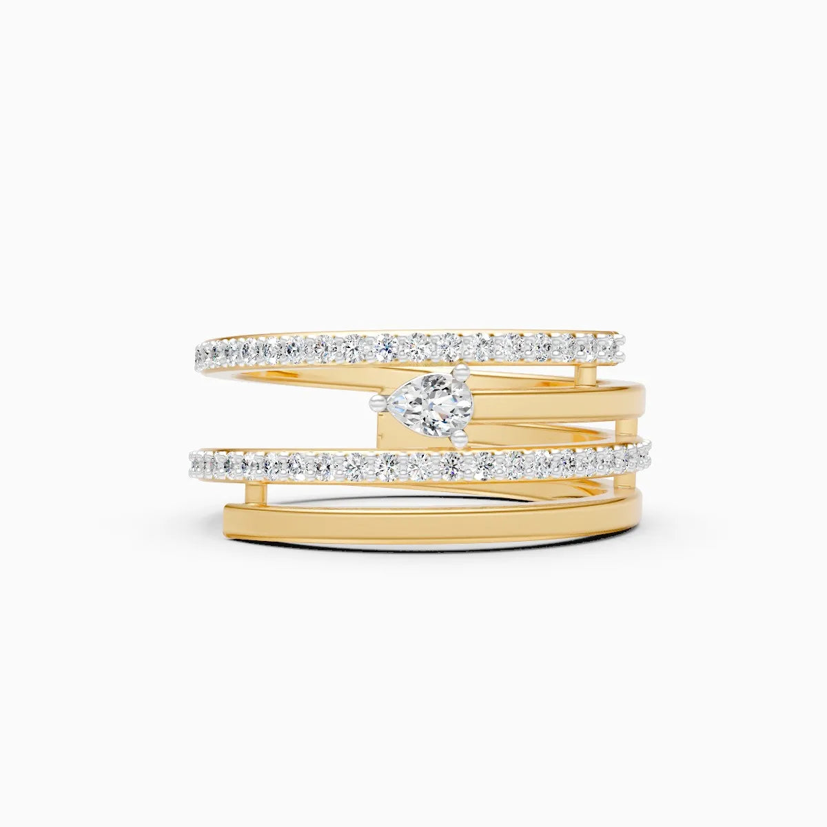 Four Line Lab Grown Diamond Classy Ring