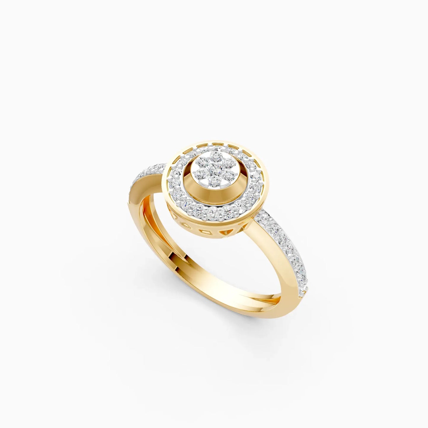 Dazzel Diamond Cluster Fancy Ring