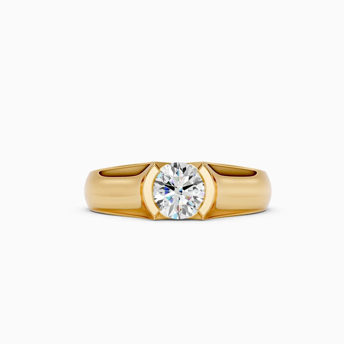 Tension Setting Round Diamond Solitaire Ring
