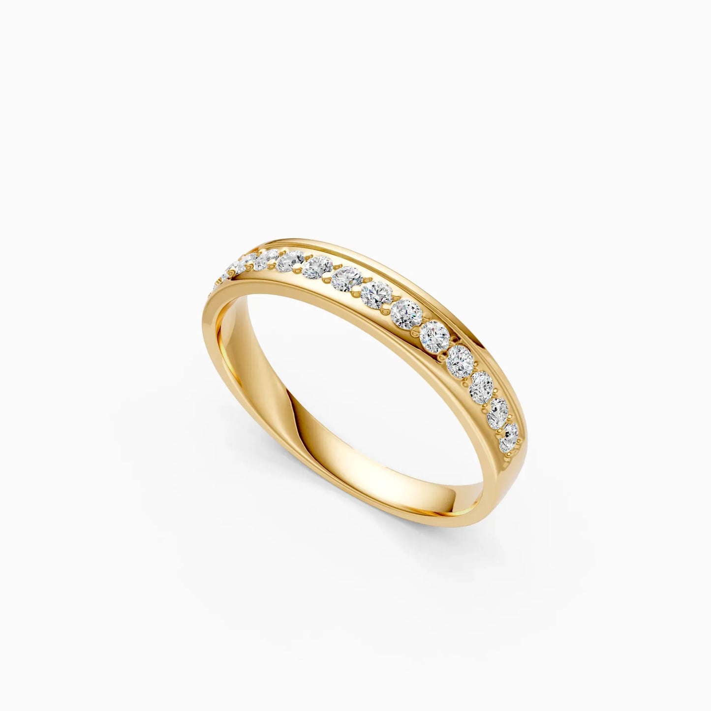 Stackable Diamond Half Eternity Women’s Wedding Band