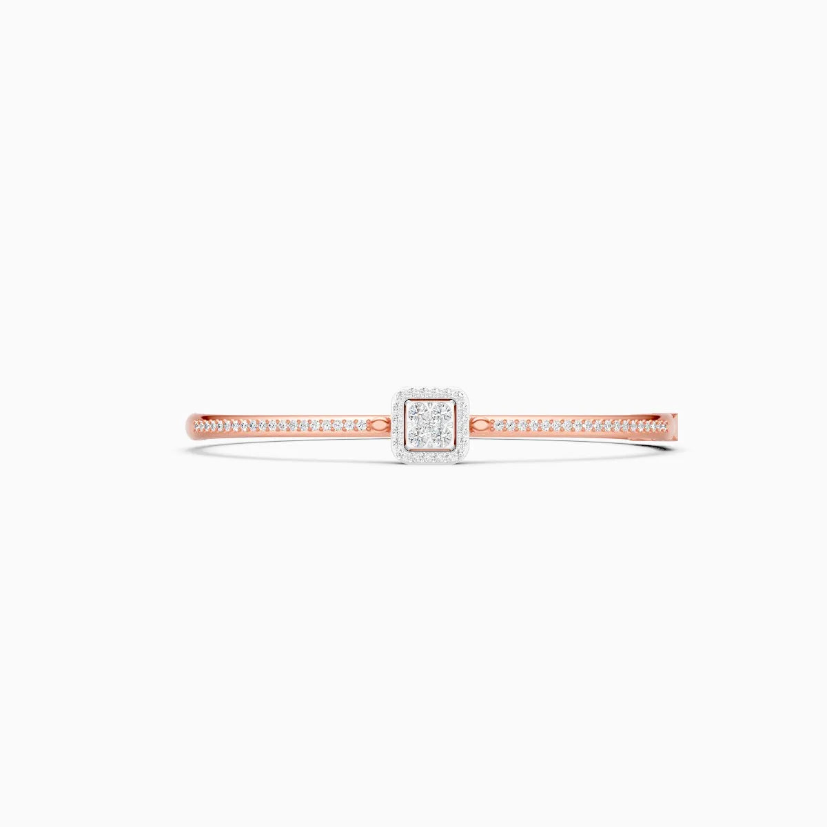 Elegant Square Frame Mini Diamond Bracelet