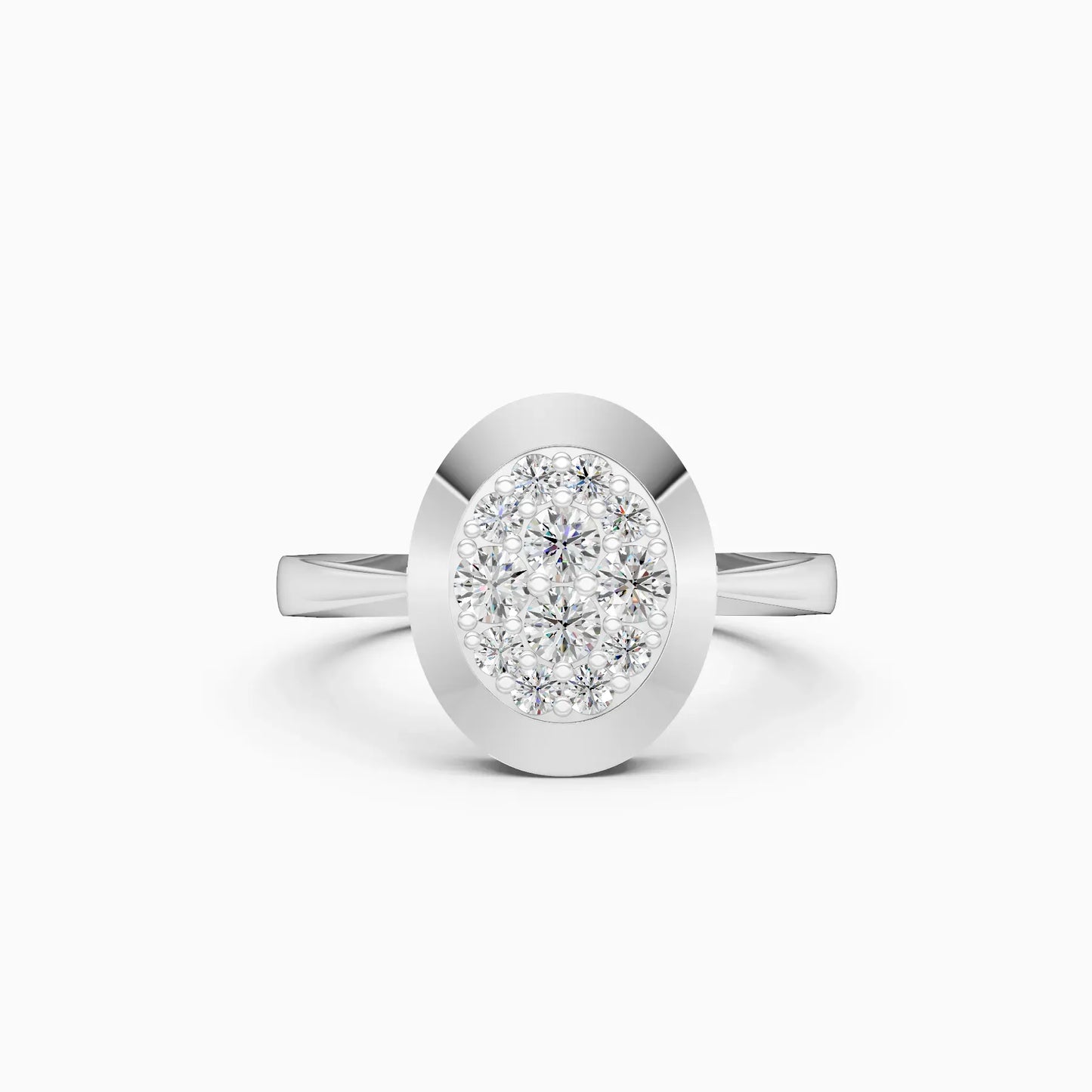 Imperia Oval Shaped Bezel Set Diamond Ring