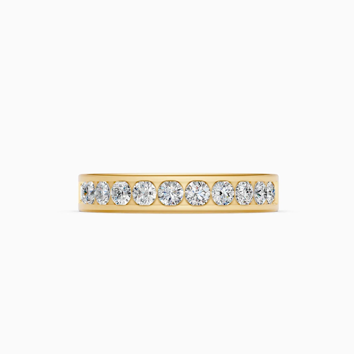 Round Lab Grown Diamond Channel Set Band