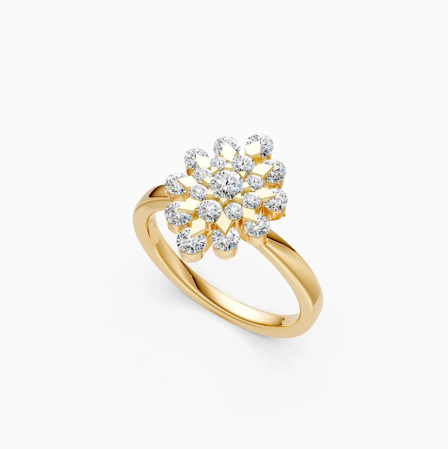 Cluster Lab Grown Diamond Engagement Ring