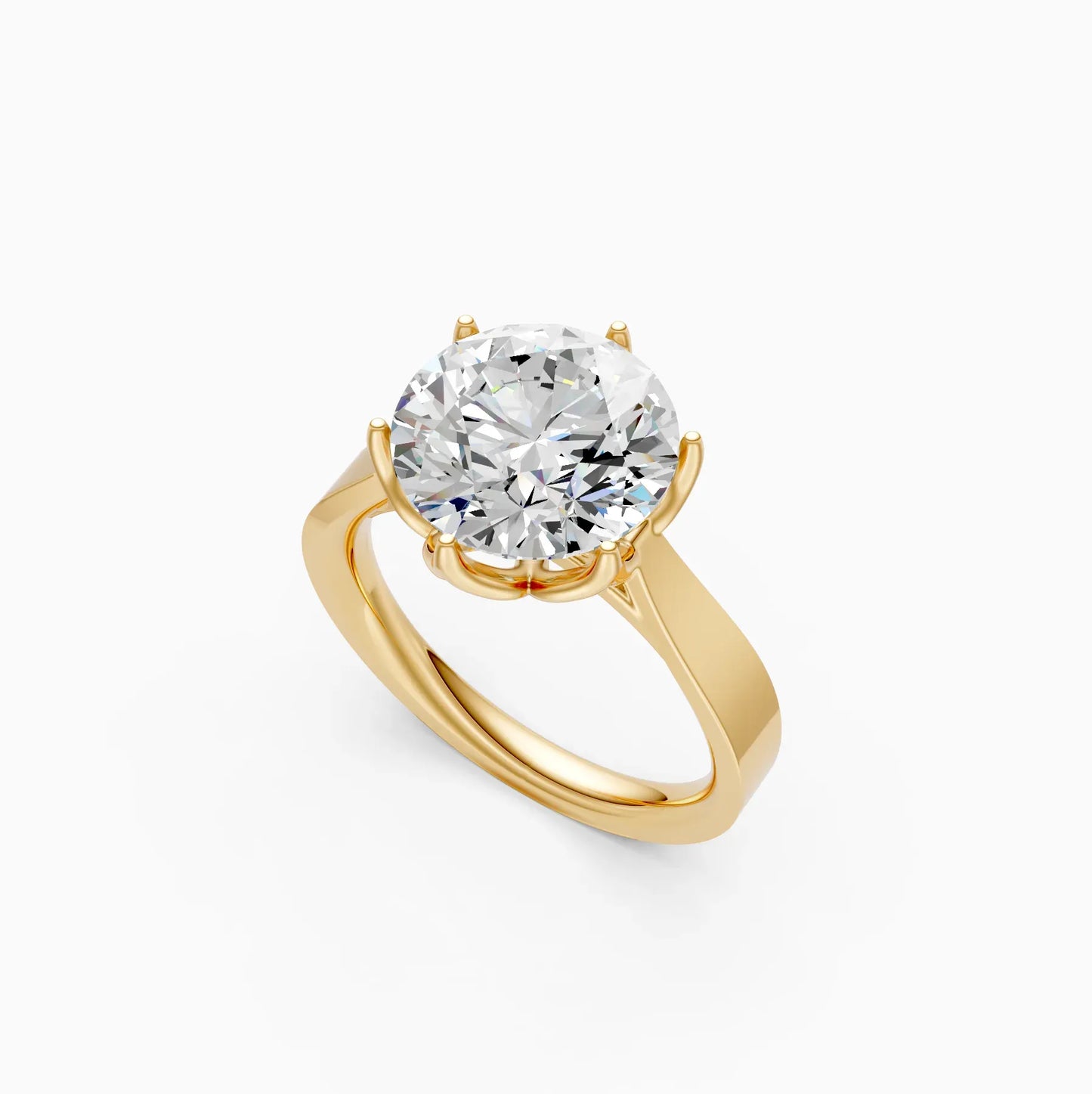 Six Prongs Solitaire Diamond Ring