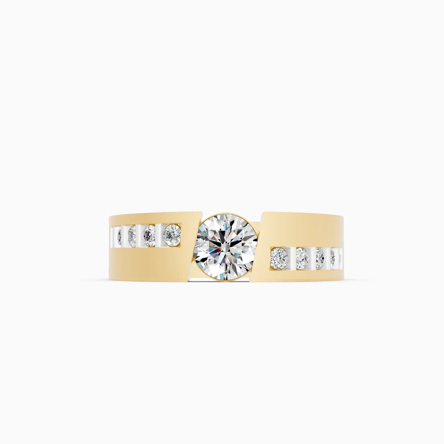 Round Solitaire Lab Diamond Couple Ring