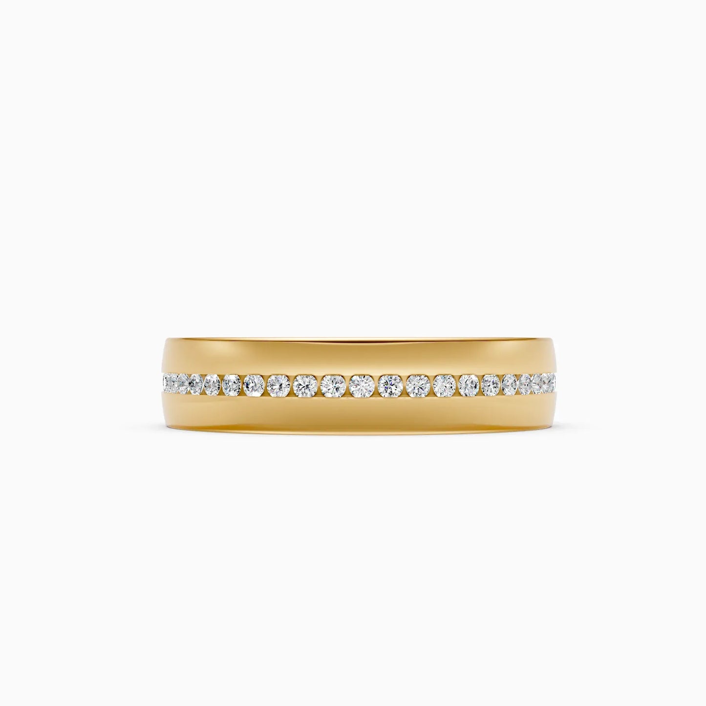 Channel Setting Lab Grown Diamond Men's Band