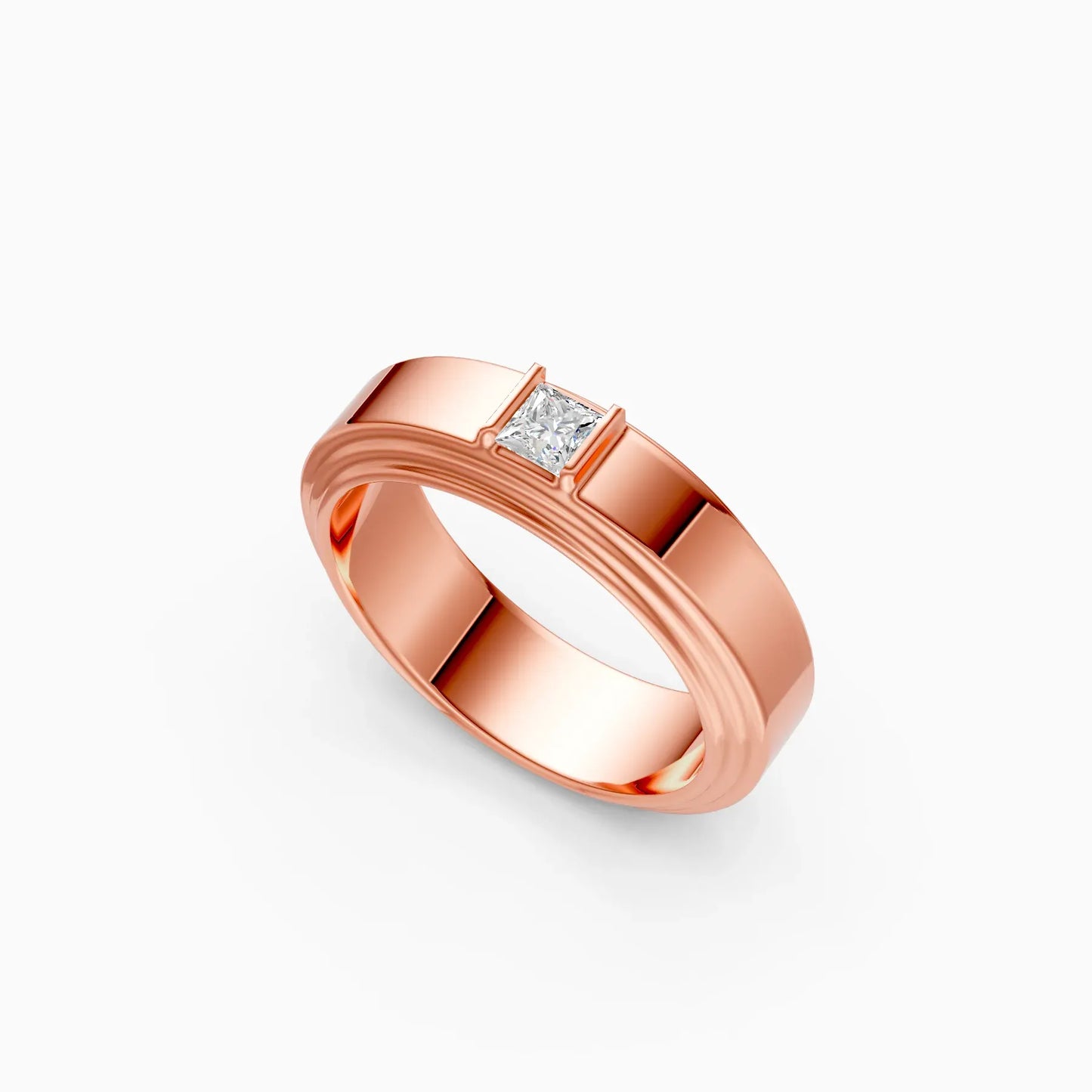 Princess Cut Lab Grown Diamond Men's Ring
