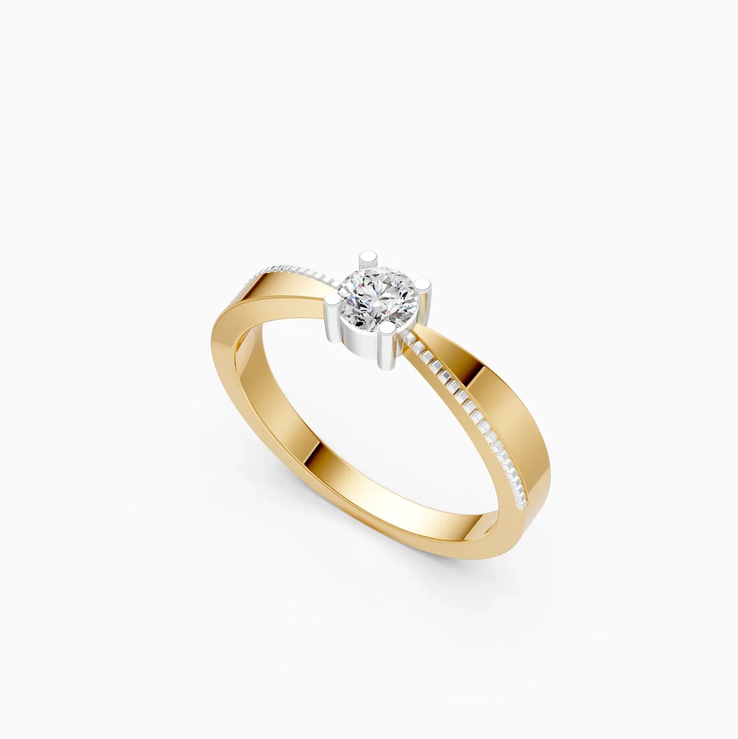 Designer Round Lab Grown Diamond Solitaire Ring