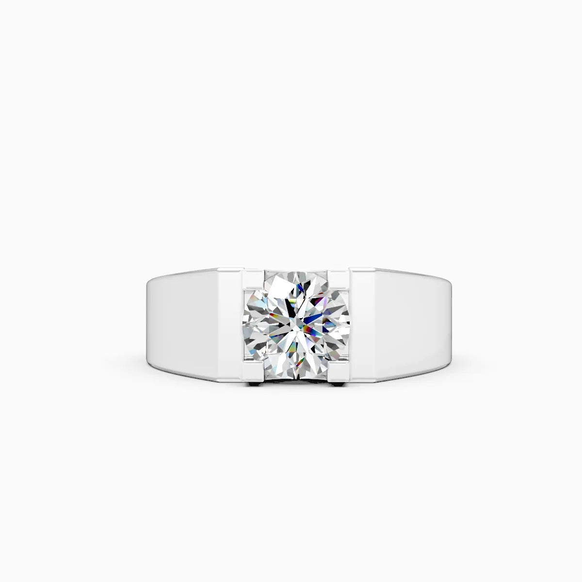Two-Tone Solitaire Diamond Ring