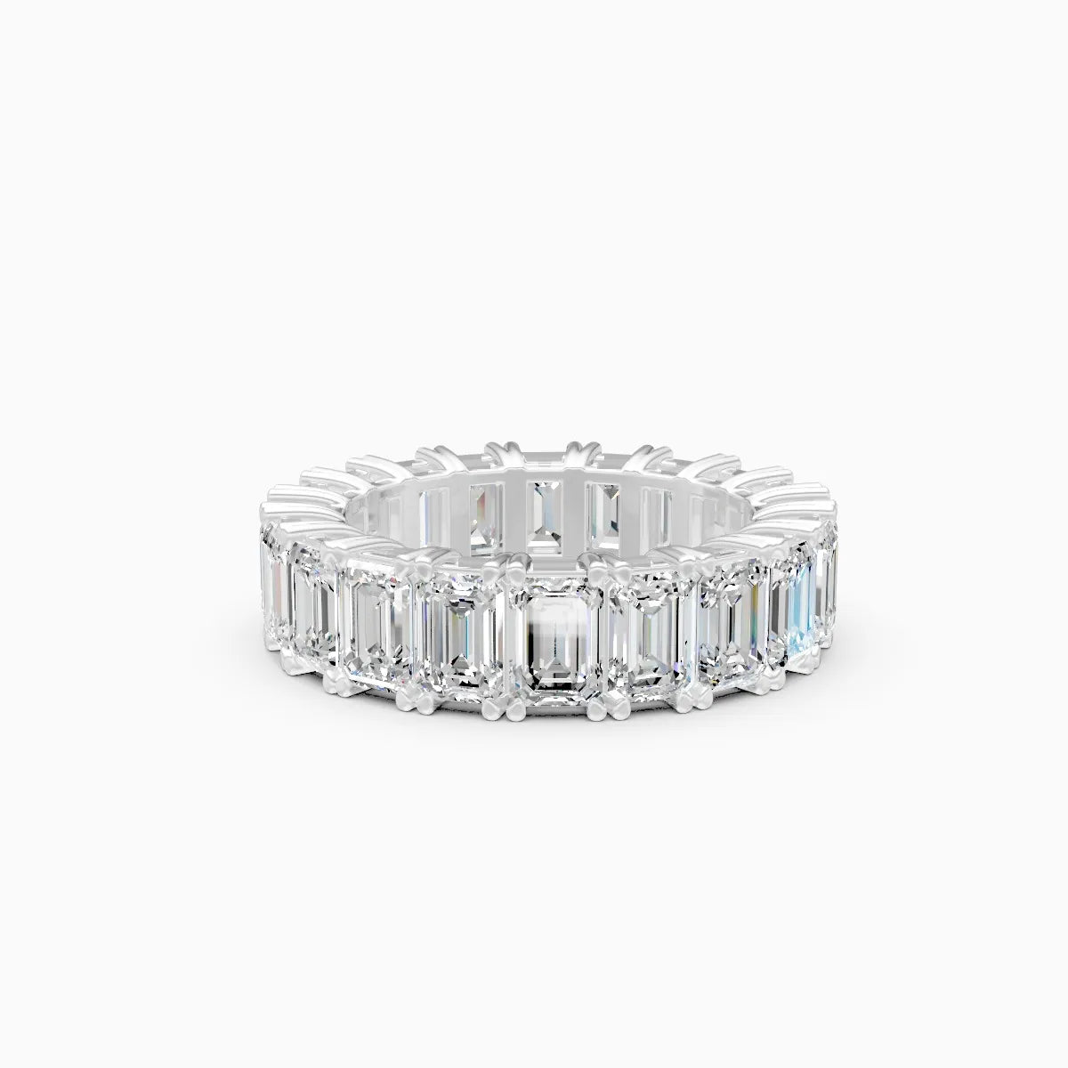 Refined Emerald Cut Eternity Lab Grown Diamond Band