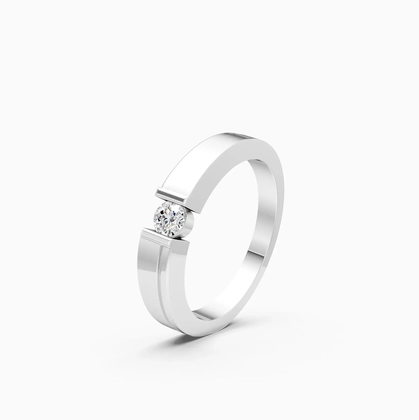 Forever One Round Diamond Tension Setting Ring