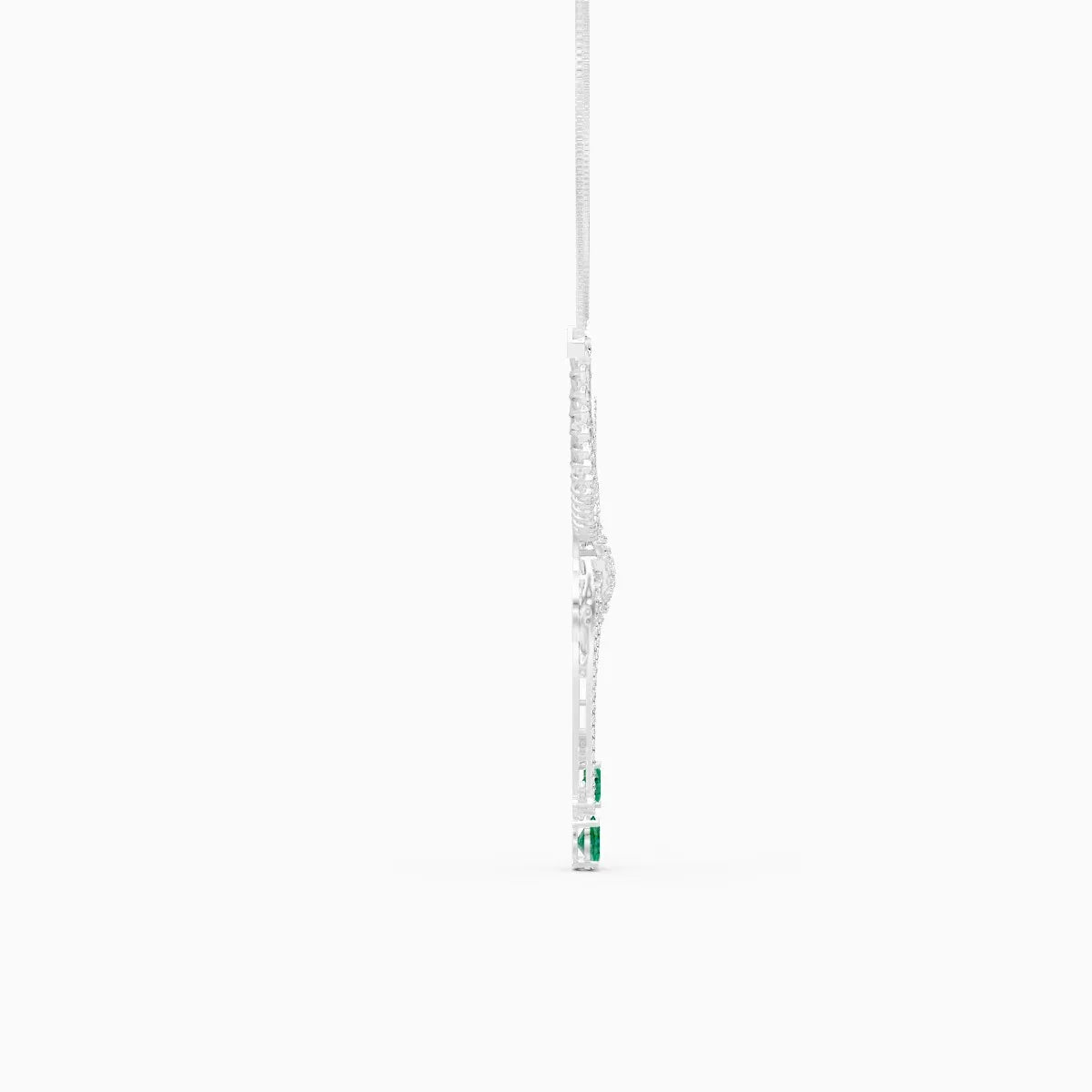 Dual Tone Floral lab Diamond Necklace Set
