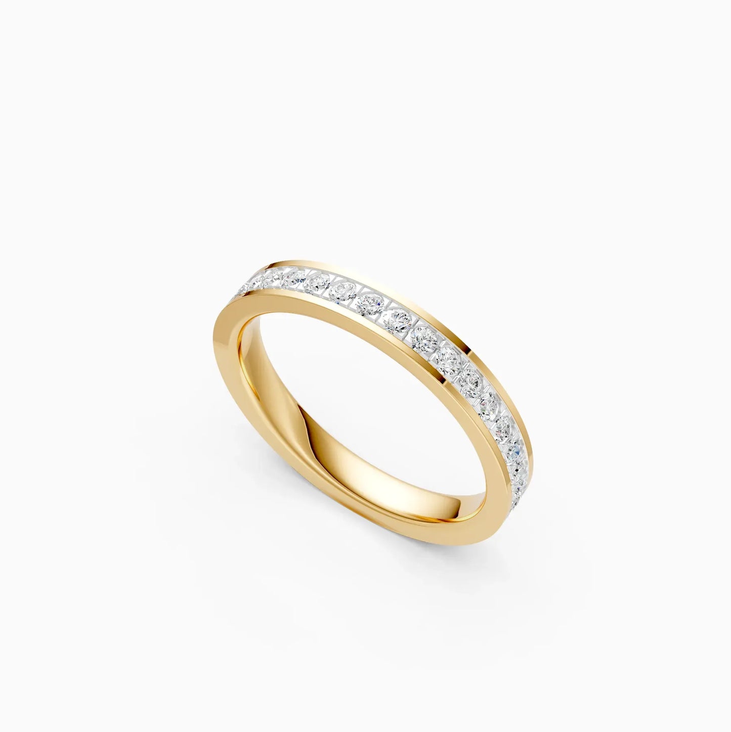 Round Full Eternity Diamond wedding Band