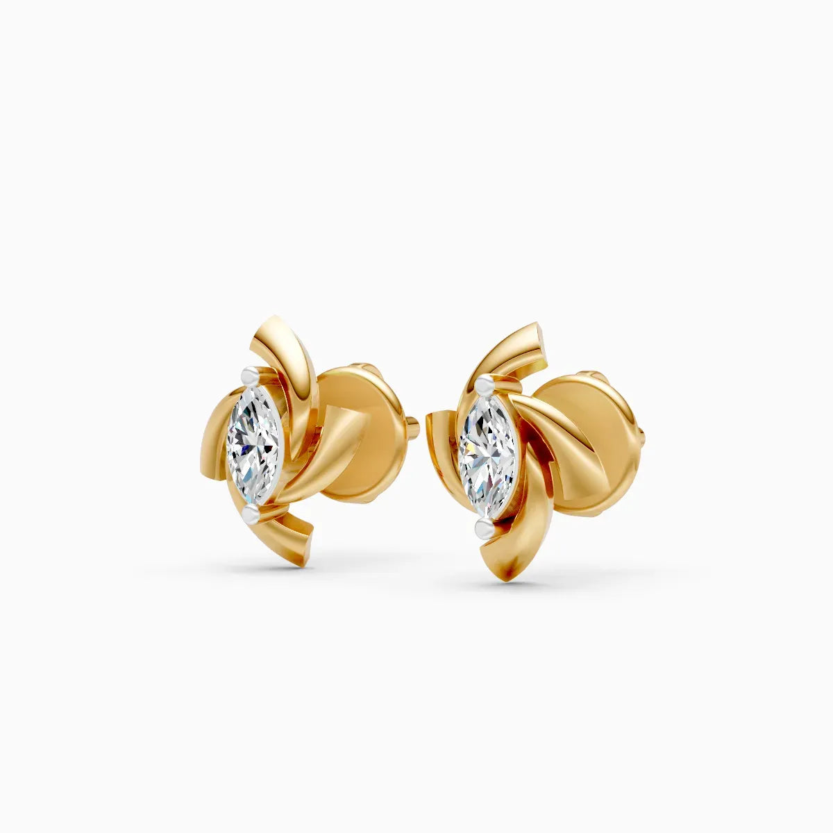 Marquise Swirl Studs