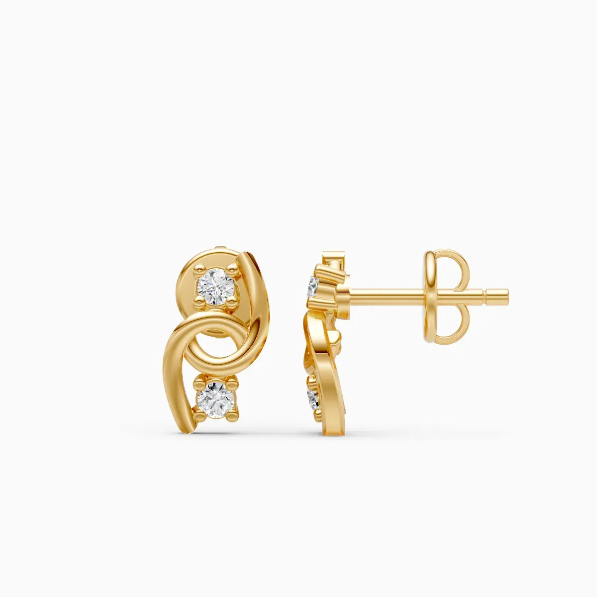 Twisted Diamond Studs