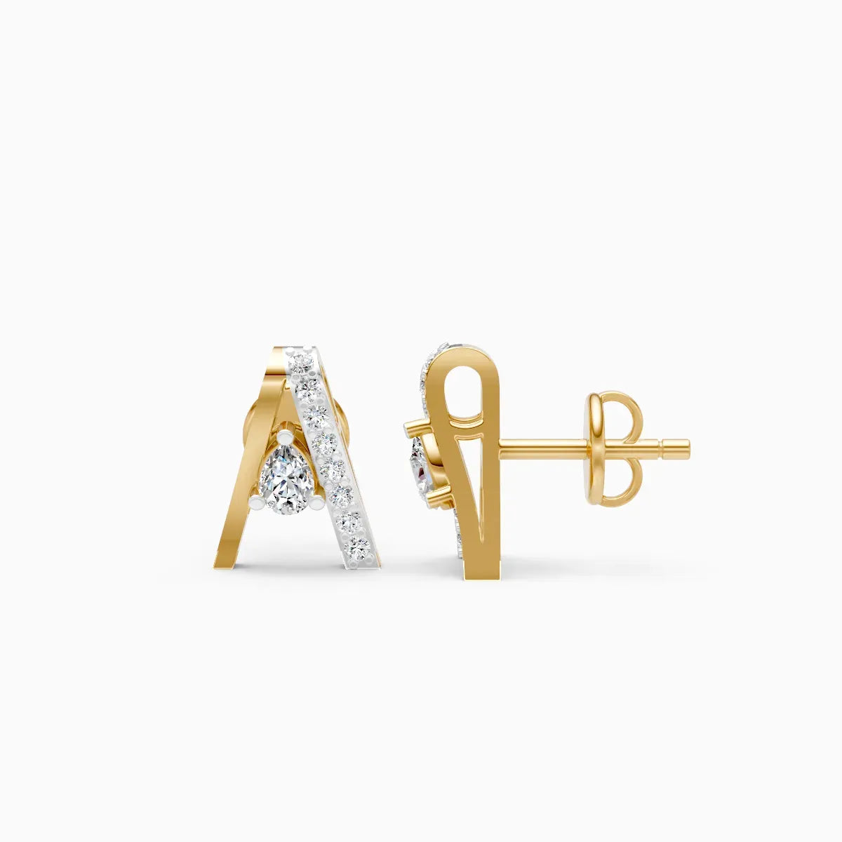 Pear Drop Geometric Studs