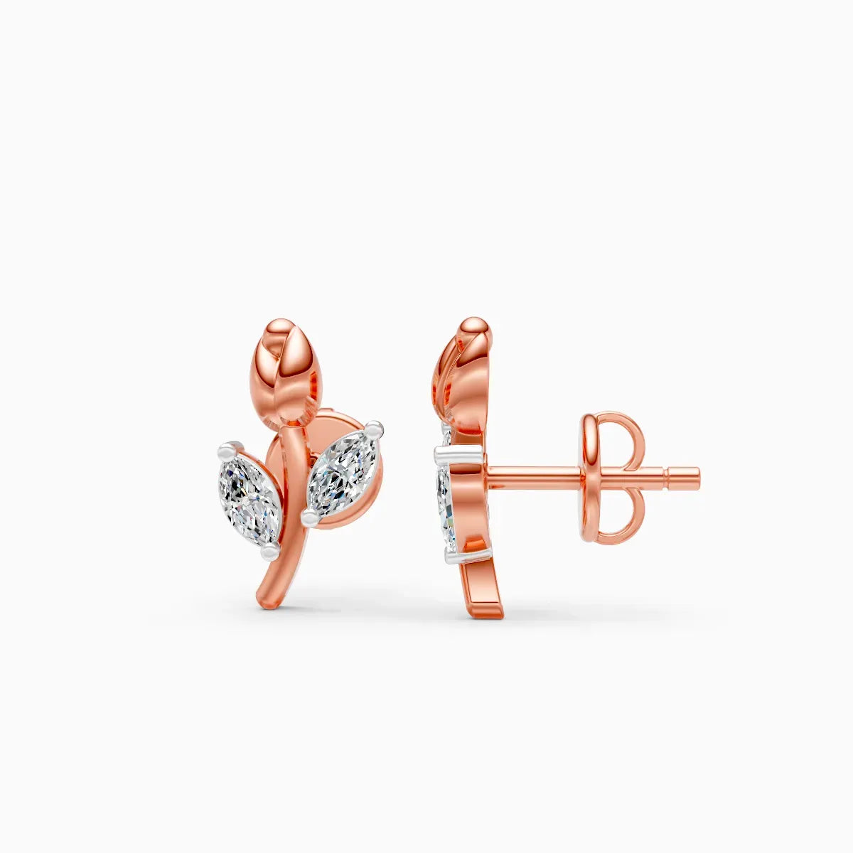 Rosebud Diamond Studs