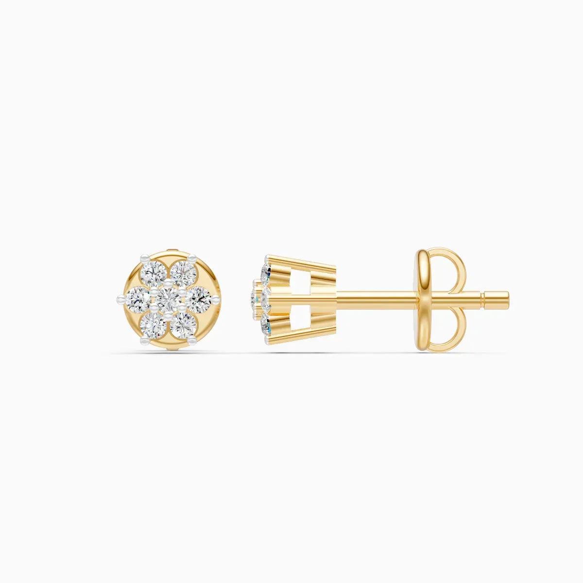Round Cluster Floral Studs