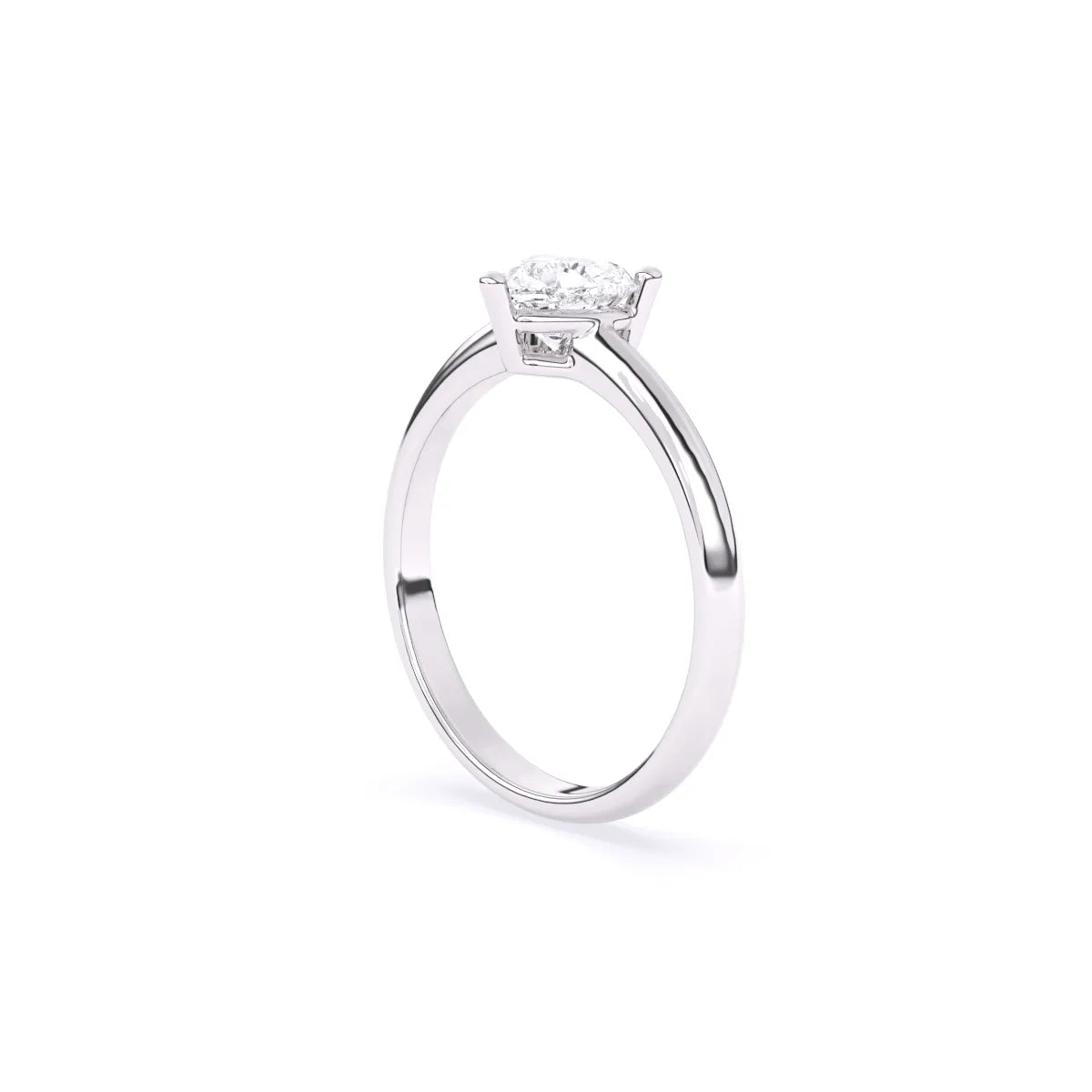 Forever Heart Diamond Solitaire Ring