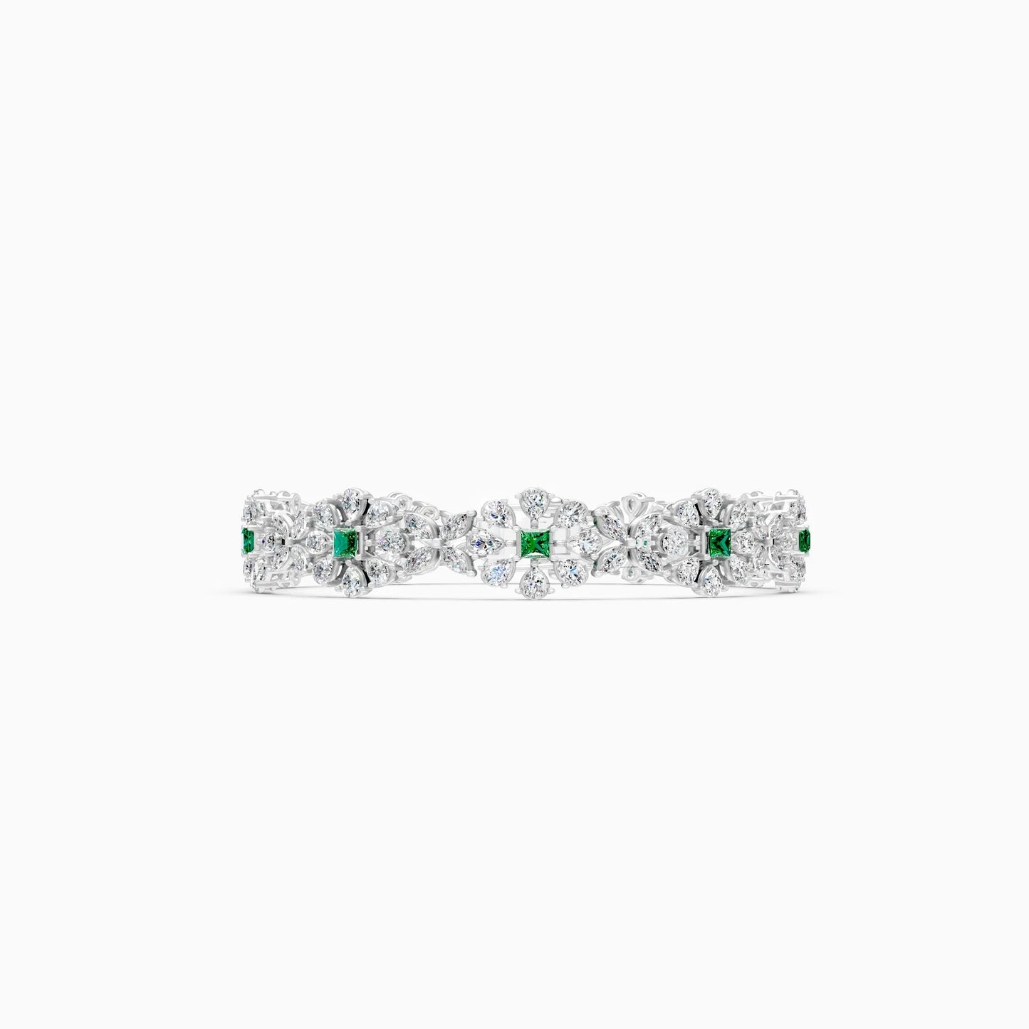 Luxury Floral Cluster Lab Grown Diamond Bracelet
