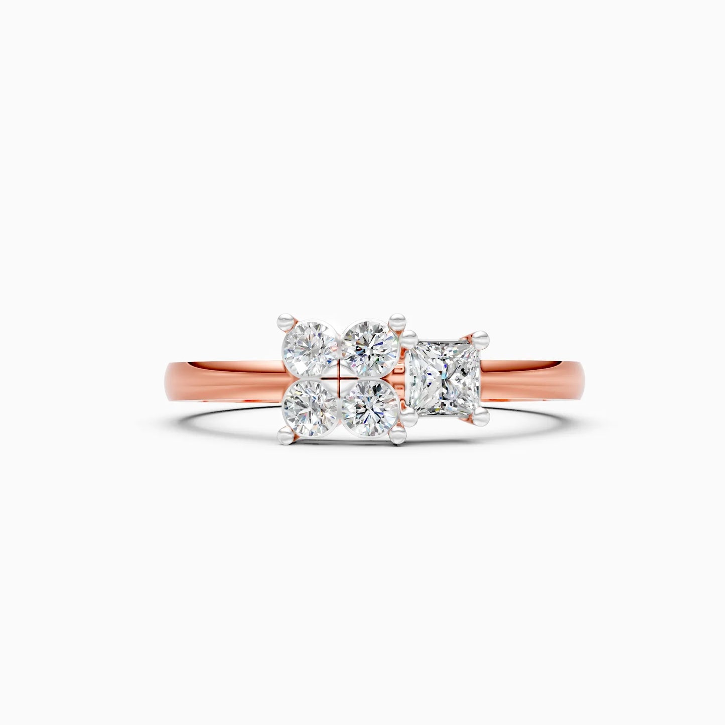 Floral Charm Lab Grown Diamond Ring