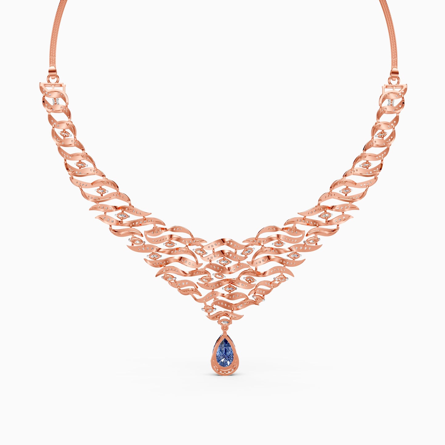 Ocean Embrace Lab Grown Diamond Necklace